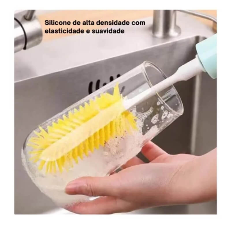 Escova Elétrica 3 em 1 para Mamadeiras, Garrafas e Jarras