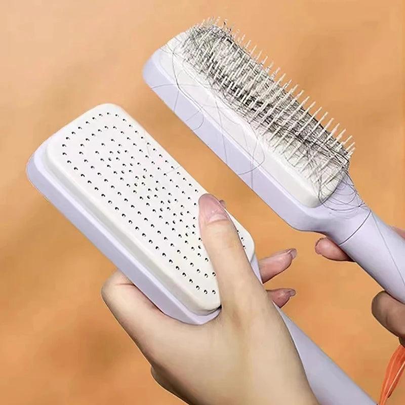 Escova Retrátil Autolimpante – HairClean