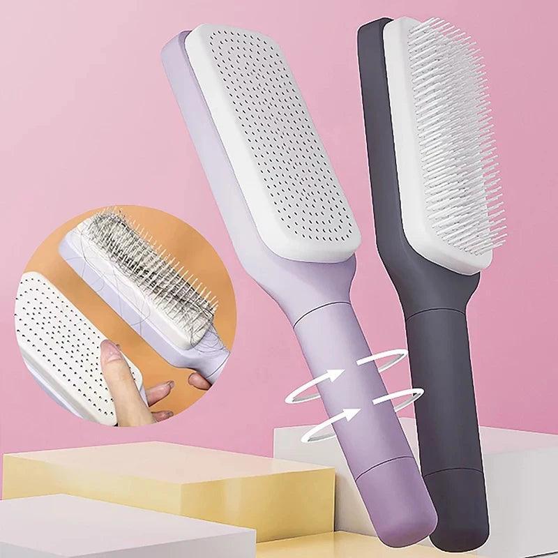 Escova Retrátil Autolimpante – HairClean