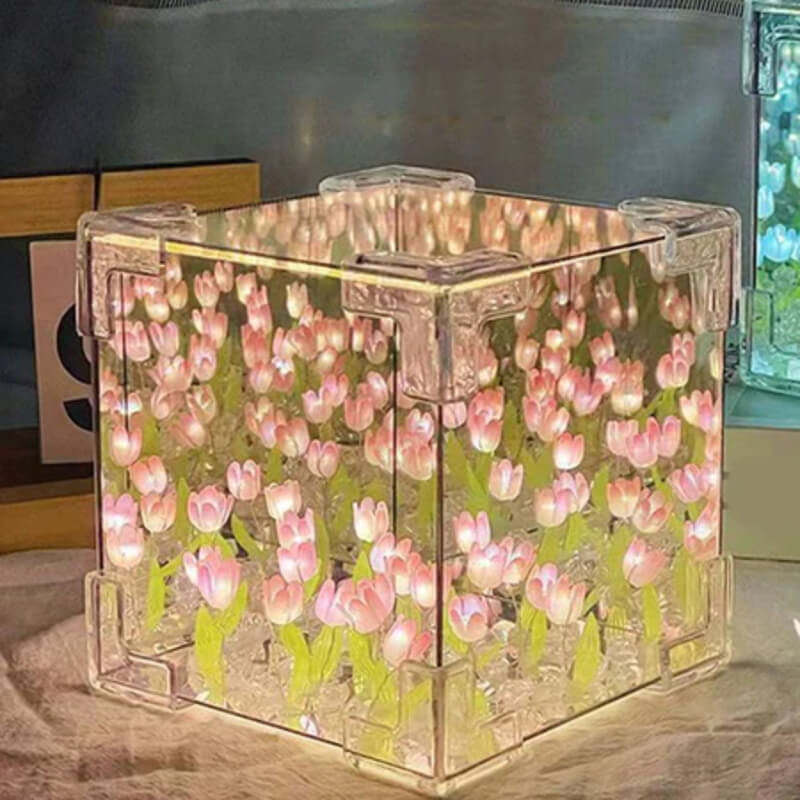 Luminária com Efeito Infinito - Tulipa Espelhada