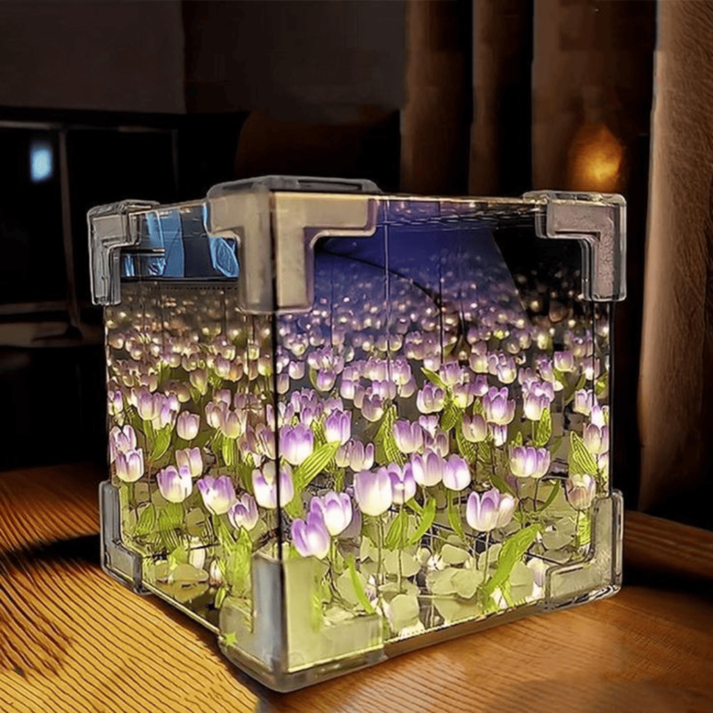 Luminária com Efeito Infinito - Tulipa Espelhada